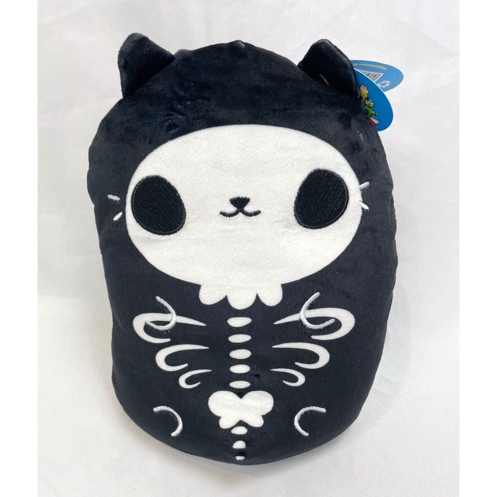 Cats vs‎ Pickles Black Skelecat Skeleton Cat 8” Stuffed Animal Plush Beanbag #37